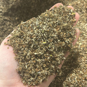 Harvested meadow mix in store